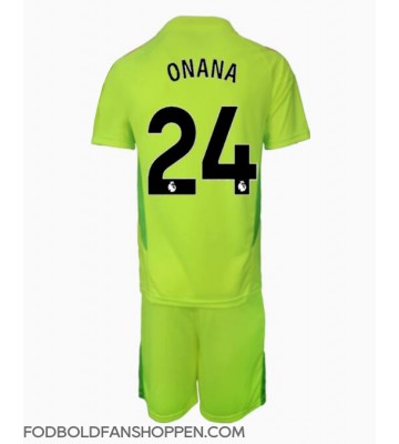 Manchester United Andre Onana #24 Målmand Udebanetrøje Børn 2024-25 Kortærmet (+ Korte bukser)
